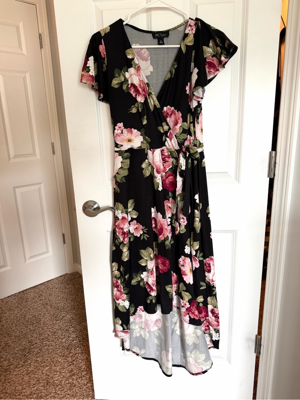 Floral High-Low Wrap Dress | Size Medium